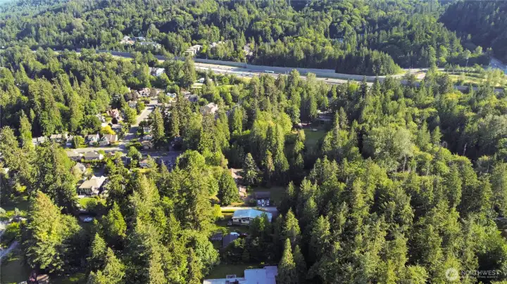 Just off of I90 without the noise of traffic
