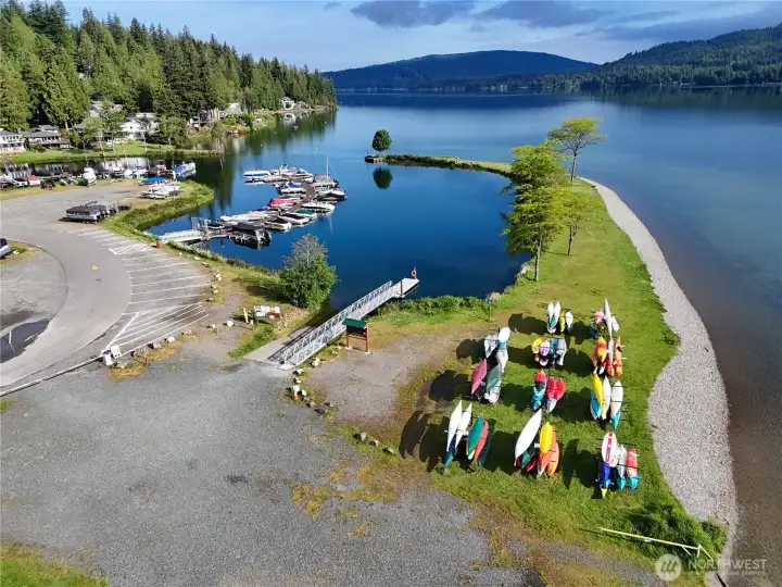 Sudden Valley's marina and boat launch. Sudden Valley's marina and boat launch.