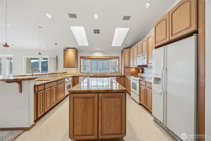 Kitchen with loads of storage including lighted pantry cabinets Kitchen with loads of storage including lighted pantry cabinets