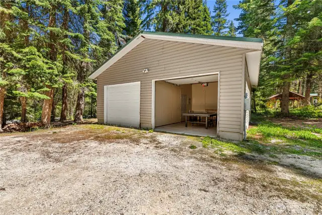 Large 2 bay shop, currently being used as Owner Storage and a Game Room
