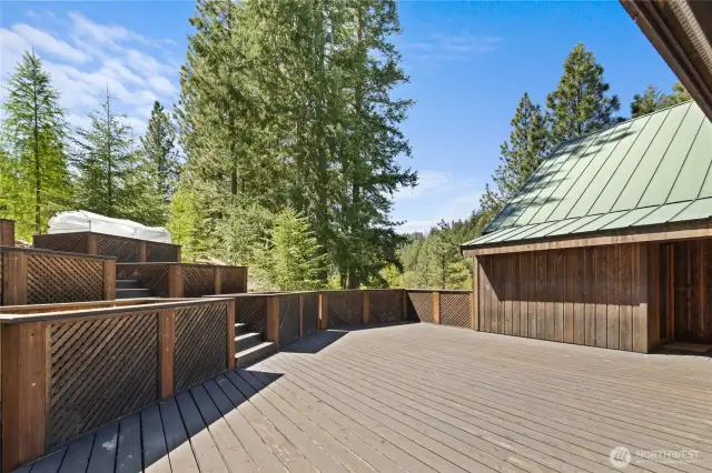 extensive decking around home