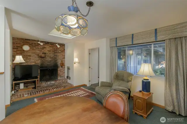 Sitting area open to the kitchen.