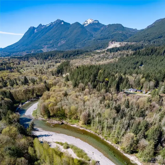 Aerial looking at property
