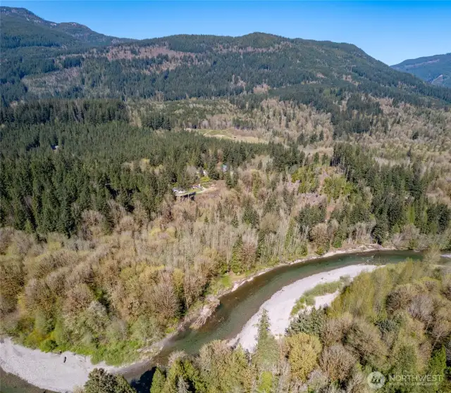 Aerial looking at property
