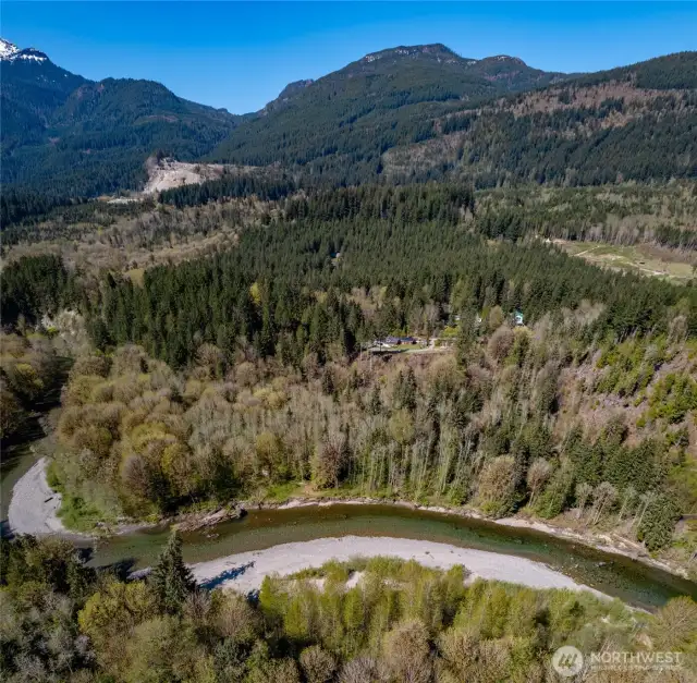 Aerial looking at property
