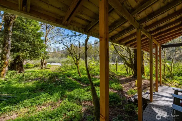 Front porch facing the river.