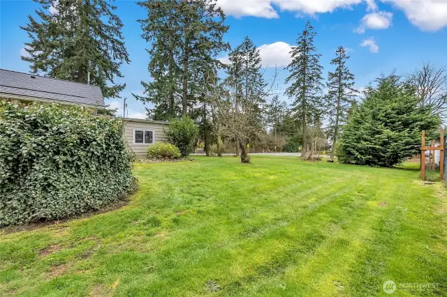View of lot standing behind house looking to the West