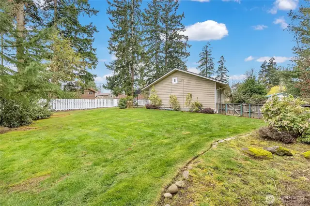 Fully Fence yard on East side of home.