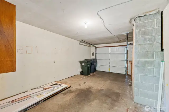 Attached garage.