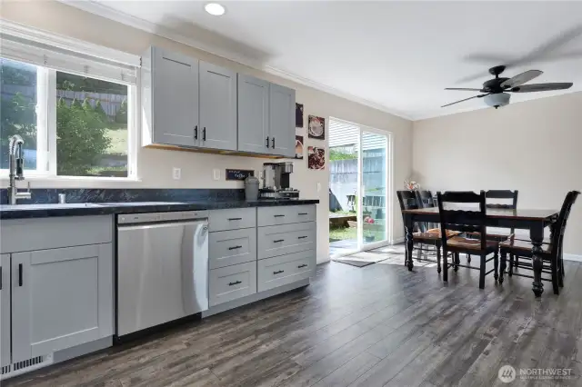 Kitchen and dining area