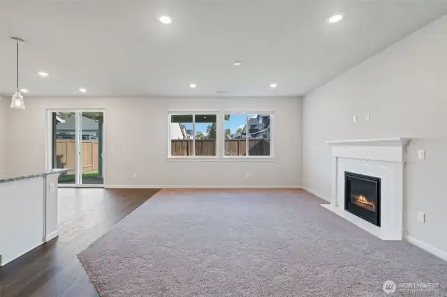 Living Room, gas FP, open floor plan