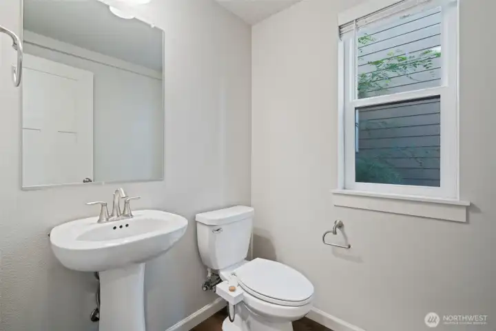 main floor powder room