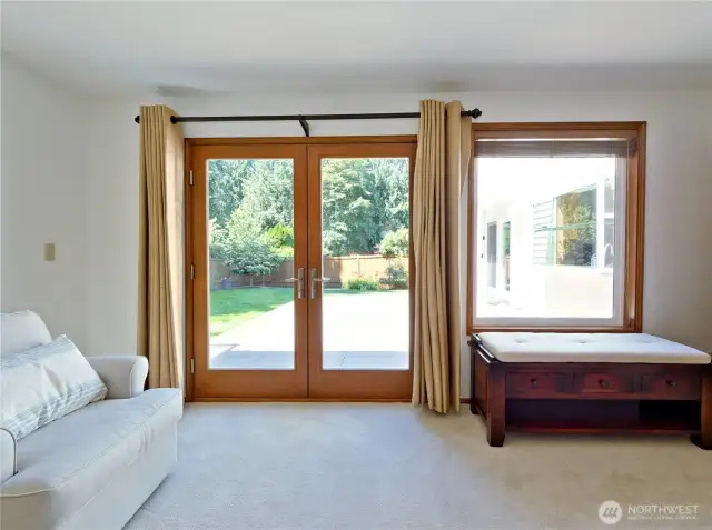 Another access, French Door to the custom built patio