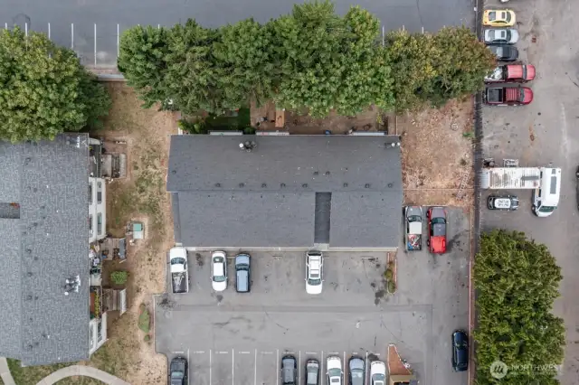 Large parking lot