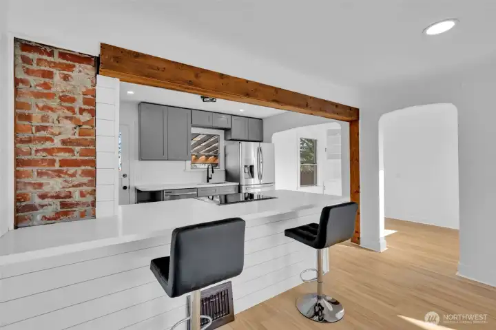 Exposed original brick