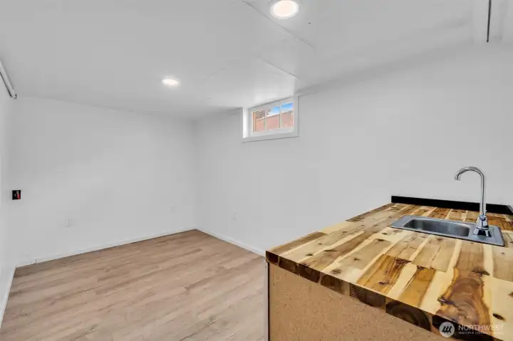 Bonus room with bar/sink in basment