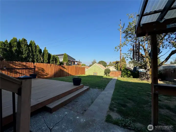 Deck and covered patio