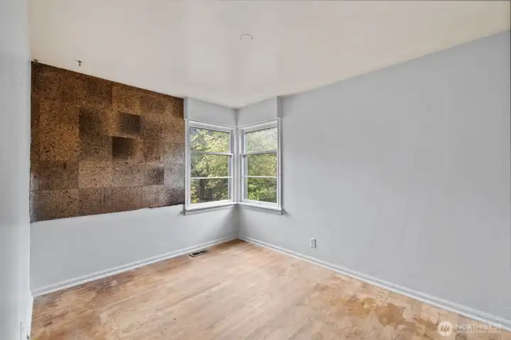 2nd bedroom with hardwood floors