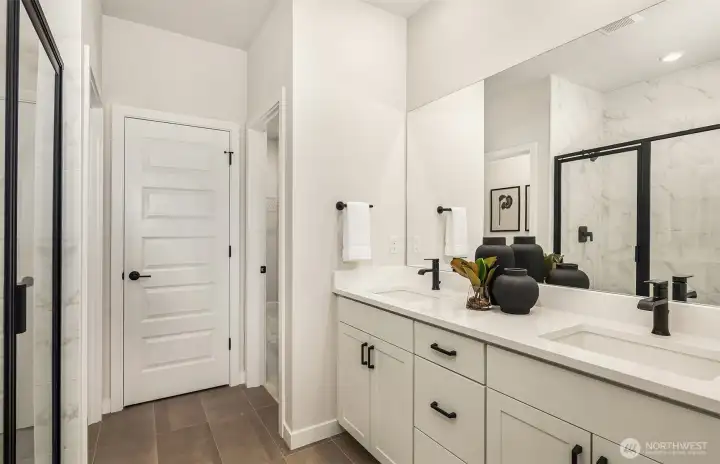 Primary Bath of Unit B Model Home