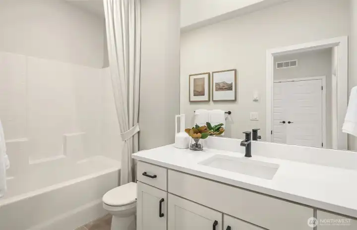 Secondary Bath of Unit B Model Home