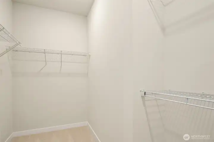 Spacious walk-in closet