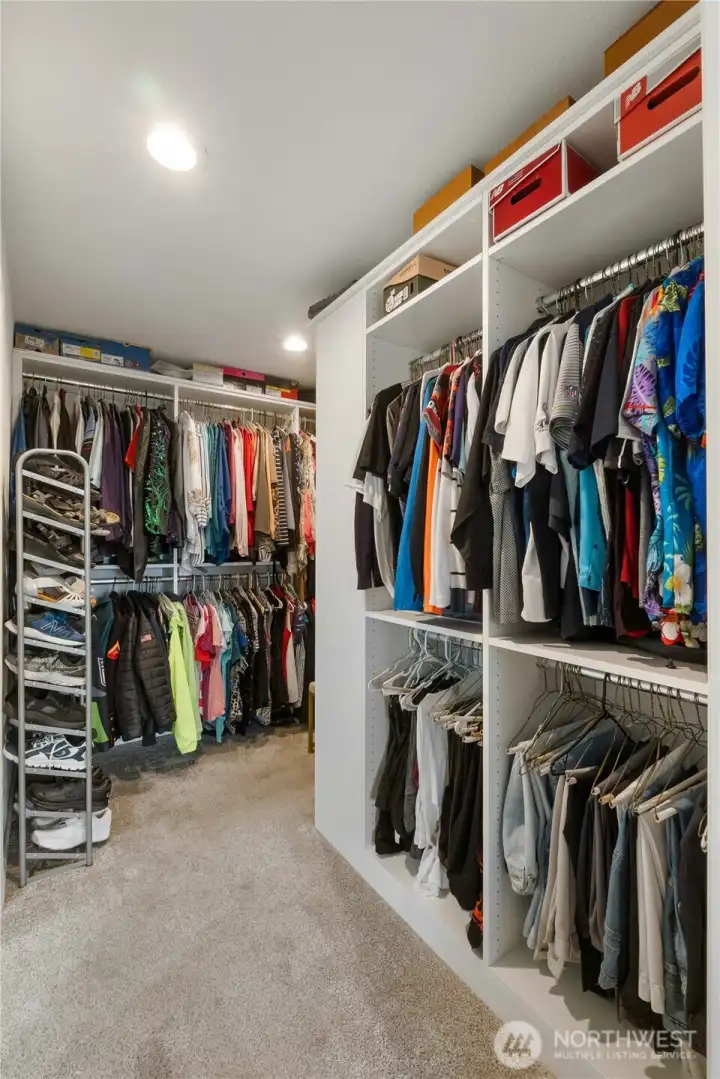 Plenty of space in the walk-in closet!