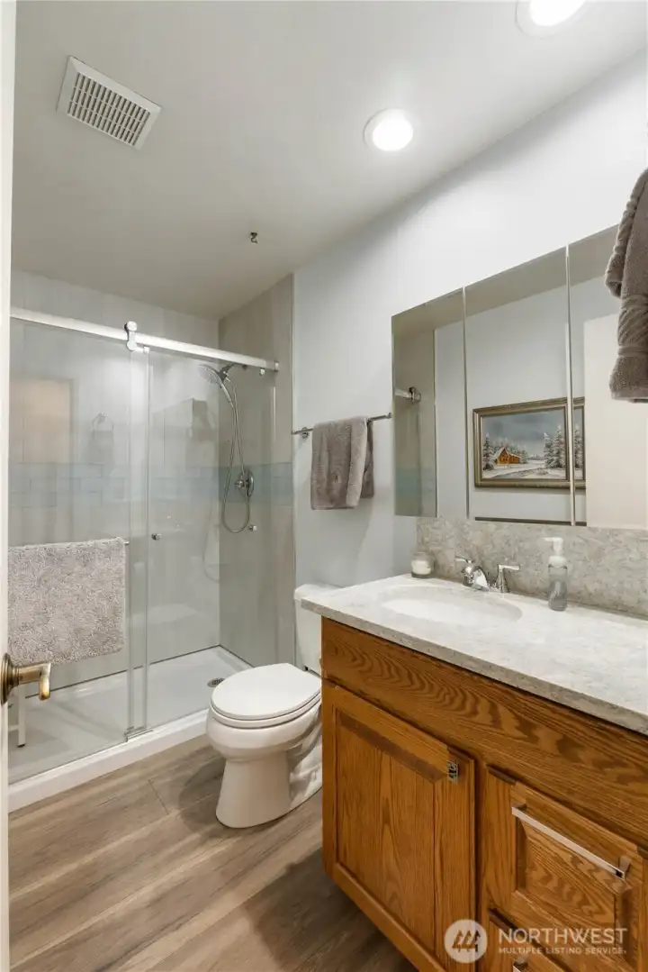 This bathroom was completely remodel in the last year.