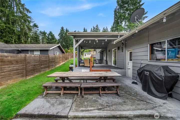 Uncovered large patio