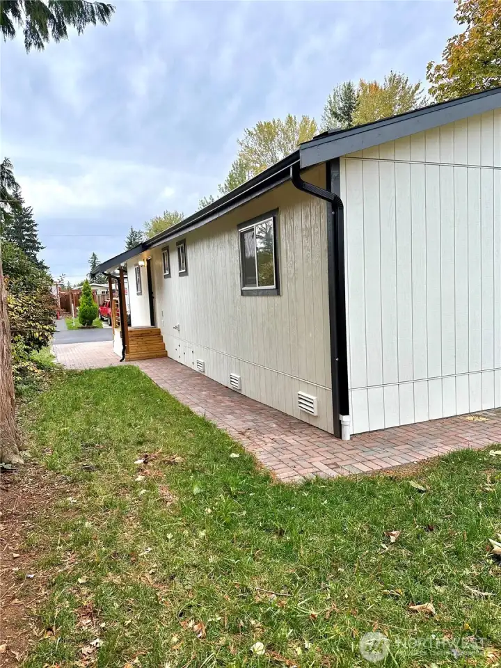 Large private back yard.