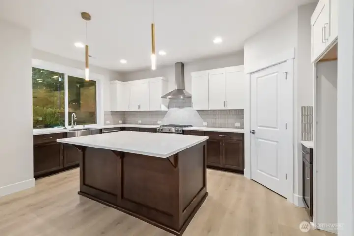 Warm interiors, but still light and bright.