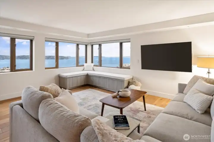 Looking across Puget Sound to West Seattle