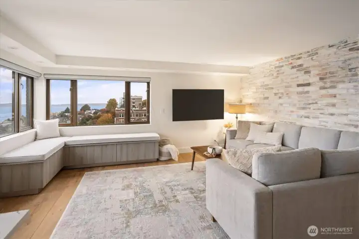 View from Open Kitchen across Living Room