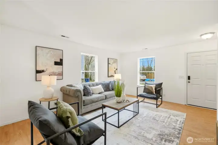 Hardwood floors add warmth, durability, and a timeless look