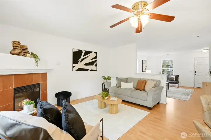 Comfortable family room designed for everyday living