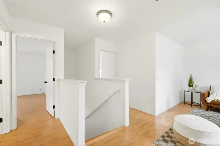 Adds valuable square footage and separation upstairs