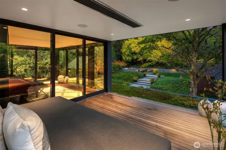 Covered deck off the primary suite