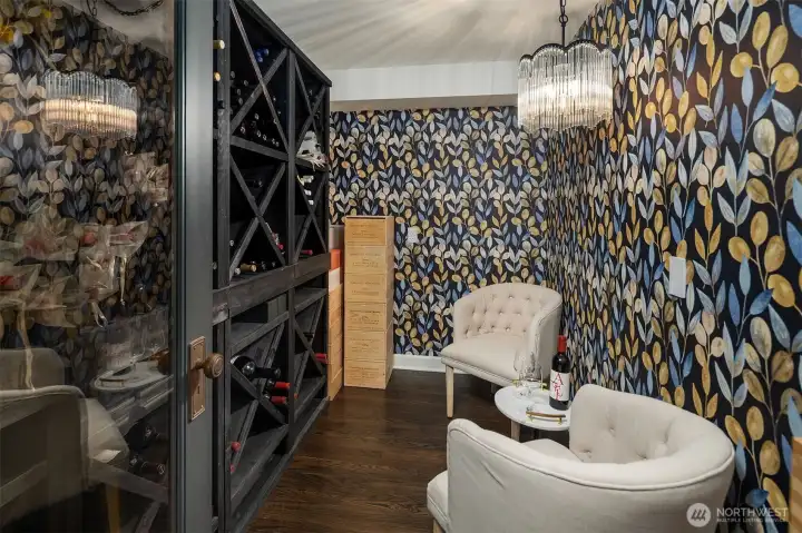 Wine tasting in the lower level