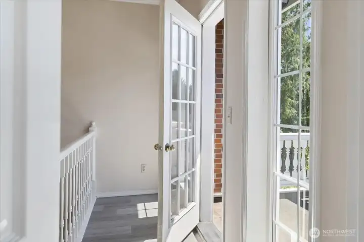 Juliet balcony to outdoor deck