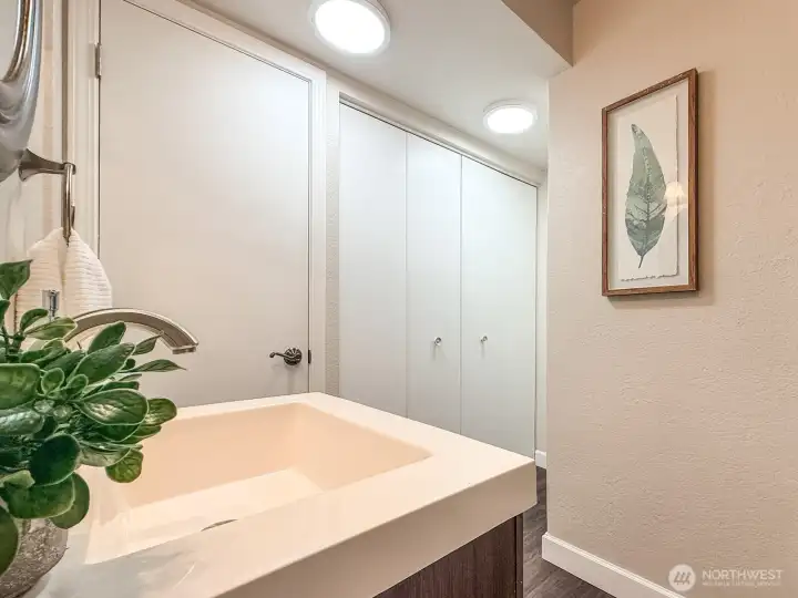 Laundry on Main Level in half Bathroom