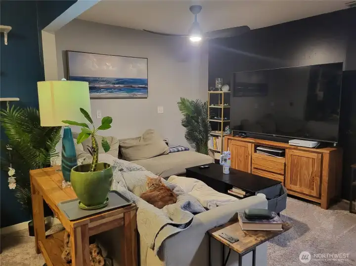 Living room from the patio door.