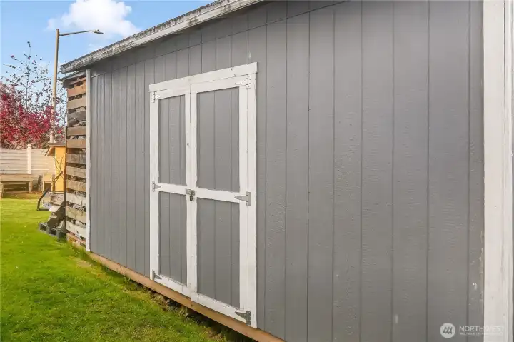 Backyard storage shed