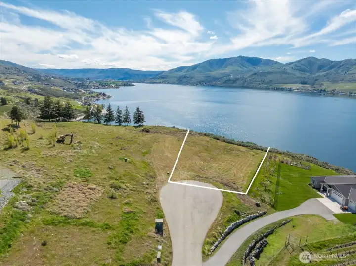 Paved street and boundary lines