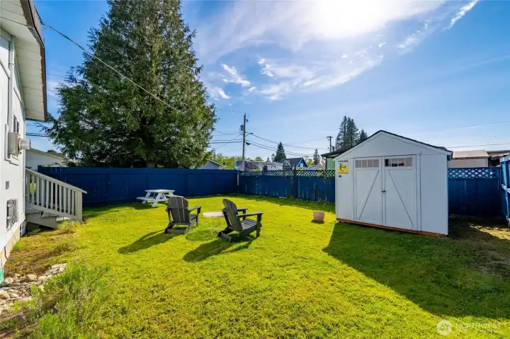 The back yard is ready for your enjoyment with room to garden, cornhole, a fire pit or set up a hammock and take in the fresh air.