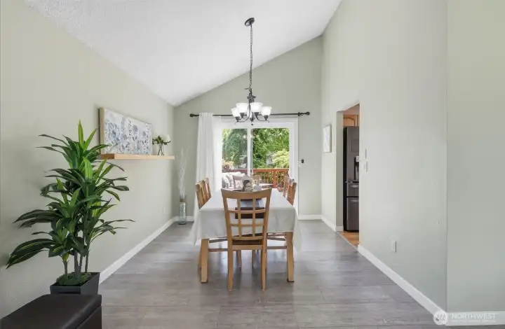 Dining Room off of the Living Room and Kitchen