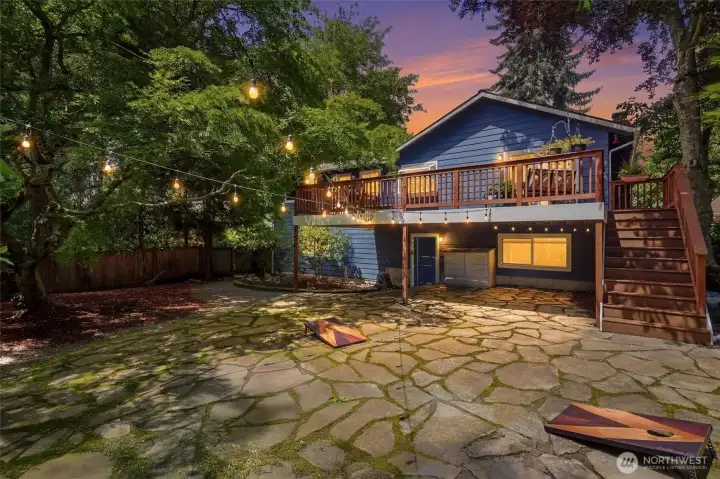 A Serene Twilight view of the Back