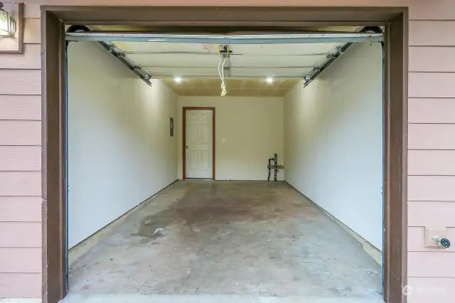 Single Car Garage with Entry Door to the Townhome.