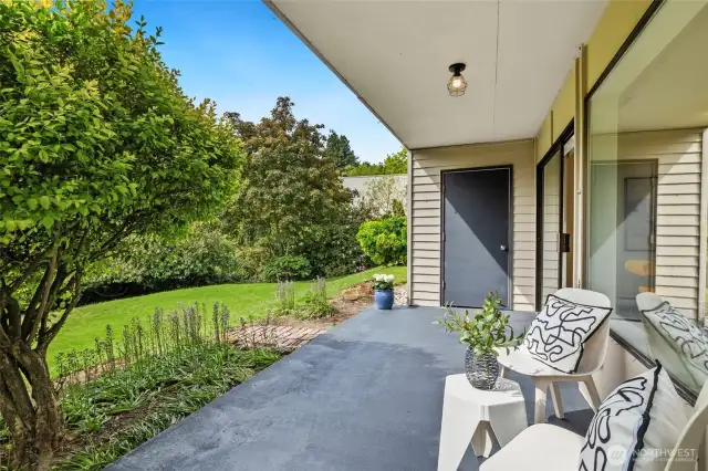 covered patio and storage