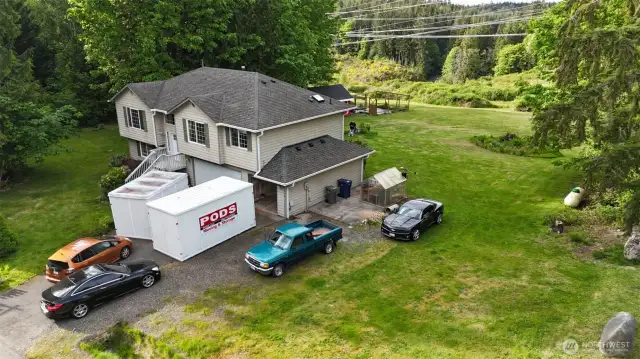 Aerial photo of from the right side of property.
