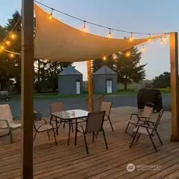 Large 32'x37' cedar deck with kite and electrical ready for your outdoor kitchen!
