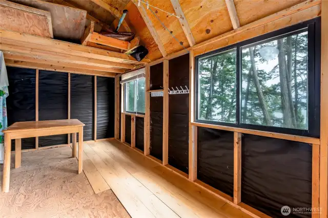 Shed inside
